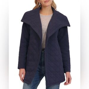 Bagatelle Navy Blue Women's  Quilted Jacket